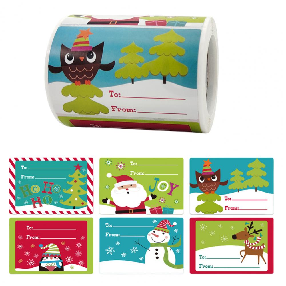 1 Roll Self-adhesive Labels Fancy Eye-catching Sticky Labels Compact Decorative Seal Labels