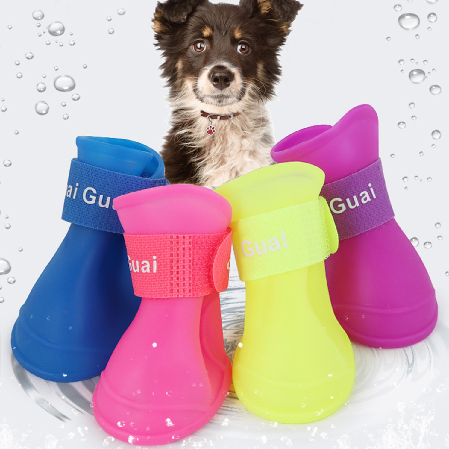 Haustier Hund wasserdichte Regens tiefel rutsch – Grandado - Main Image