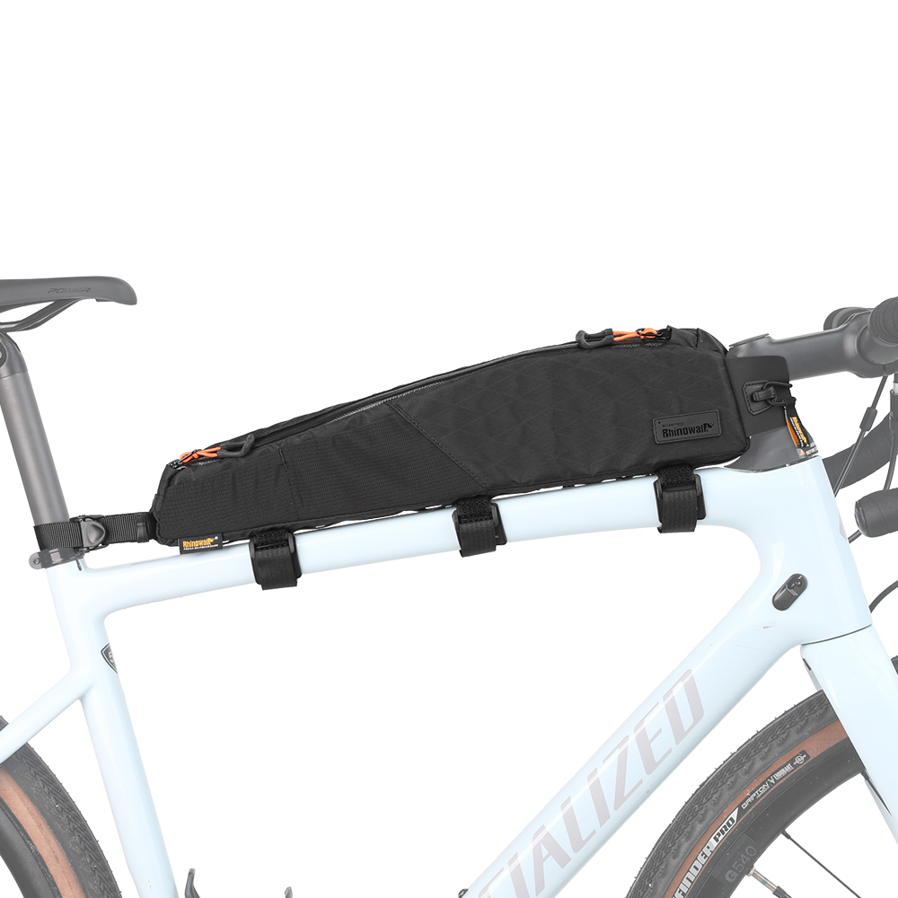 Bolsa para bicicleta, bolsa para cuadro de bicicleta, bolsa de almacenamiento triangular para accesorios de bicicleta, paquete de ciclismo para accesorios de bicicleta de montaña y carretera: Negro