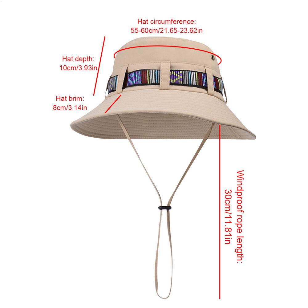 Fishing Hat For Men Sun Protection Windproof Sun Hat Men Fisherman Hat Wide Brim Bucket Hat For Camping Gardening Beach