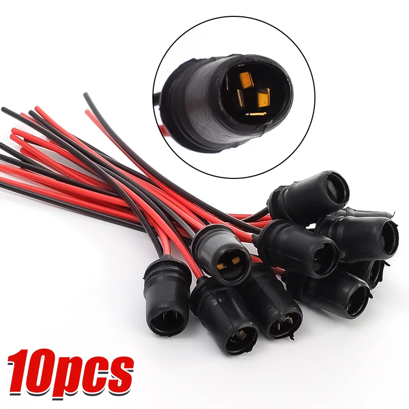 1-10 stücke T10 W 5W Auto Perücke Gloeilamp Buchse Stecker für Houder Verlengstuk LED Lampe Lampvoet Houder perücke Basis Gloeilamp Stecker: Gold