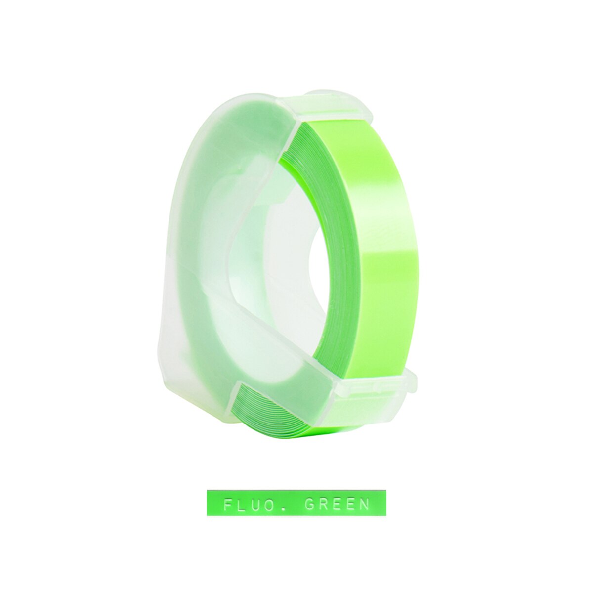 3D Plastic Embossing Label Tape Refill for DYMO 12965 1610 Label Maker with 3/8 Inch * 9.8 feet, 1 Roll: Fluorescent Green