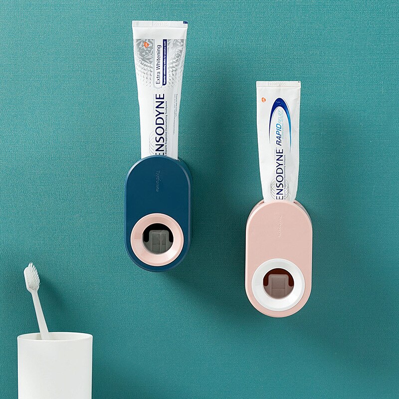 Toothpaste Squeezer Set With Toothbrush Holder Adhesive Automatic Toothpaste Dispenser For Kid Adult Bathroom badkamer accessory