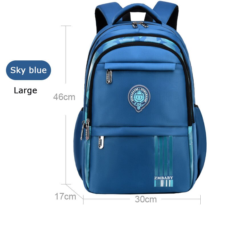 Zaini scolastici per bambini zaino ortopedico per College zaino in Nylon impermeabile borsa per libri per bambini per adolescenti sac mochilas escolar: sky blue large