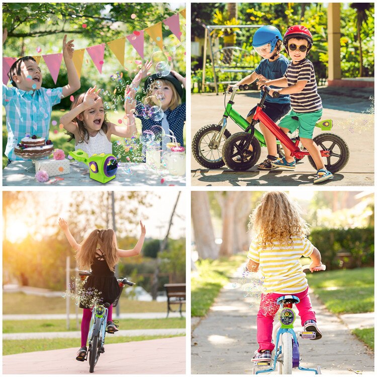 Outdoor Farbe Fahrrad Blase Automatische Maschine Baby Bad Schwimmen Reiten Badewanne Seife Maschine Spielzeug Für Kinder