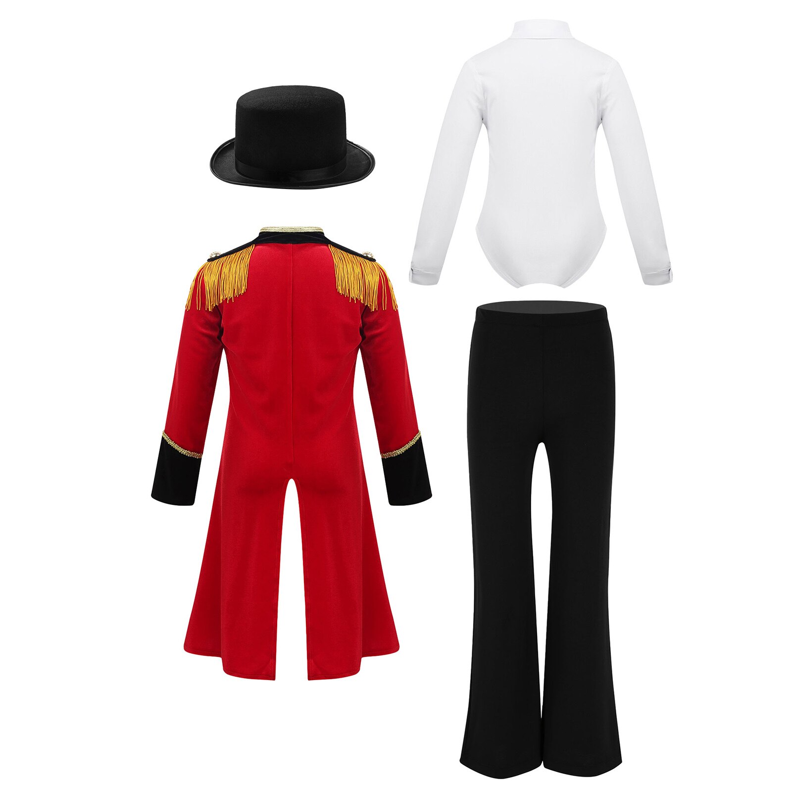 Disfraz de circo para niños, traje de , chaqueta, FRAC con pajarita, Mono para vestido disfraz de Halloween