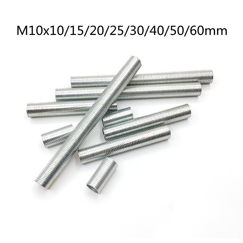 Tubo de diente hueco M10, rosca interna, tuerca de tornillo hueca, tapa de lámpara, varilla de conexión de araña, accesorios de iluminación de Base fija, 10 Uds.
