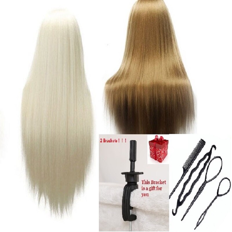 CAMMITEVER 2 Pcs Golden Mannequin Hoofden Beugels Kappers Gereedschap Kosmetiek Training Hoofd Mannequin Kapper