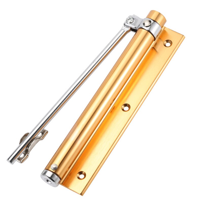 Automatic Door Self-Closing Hinge Mute Easy to Rebound No slotting Punching Free Door Closer Car Styling: Gold