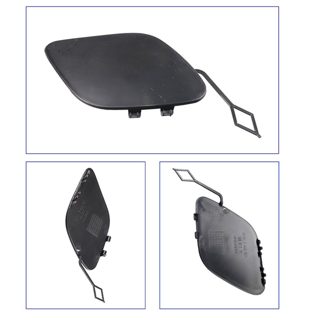 Tapa de cubierta de gancho de remolque de parachoques, solapa de plástico ABS, Ojo de remolque sin pintar, lado inferior