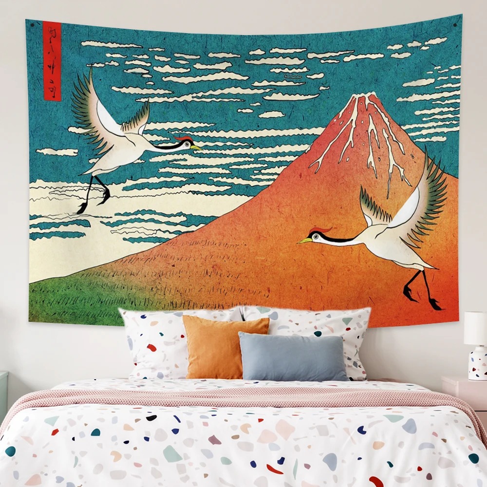 Arazzo da parete con motivo paesaggio Vintage ▾, arazzo per la casa, soggiorno: 140x205cm / oliva marrone