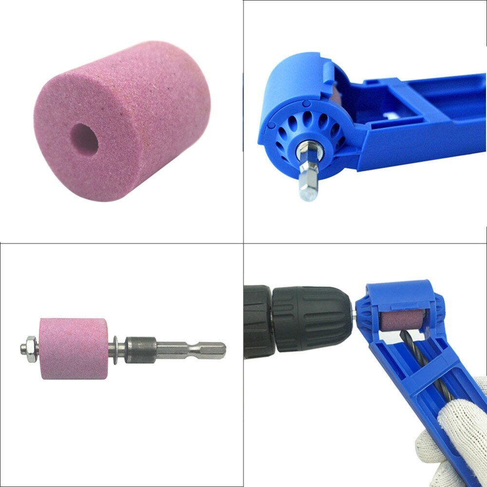 Drill Bit Sharpener Portable 2-12.5mm Corundum Grinding Wheel Powered Tool for Drill Polishing Grinder Wheel Sharpener Drill Bit