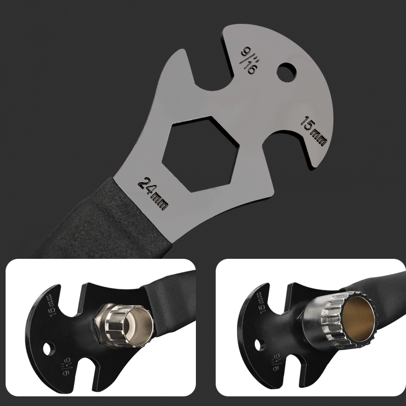 Llave de Pedal de bicicleta con mango Extra largo, pedales de bicicleta de montaña y carretera, removedor de instalación, herramienta de reparación de reemplazo, llave inglesa de 15mm