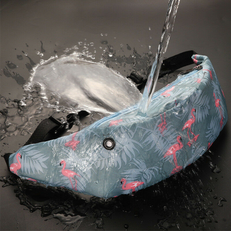 Nieuw Flamingo Print Taille Tas Waterdicht Mode Vrouwen Reizen Fanny Pack Mobiele Telefoon Taille Verpakking Dame Canvas Riem Tas