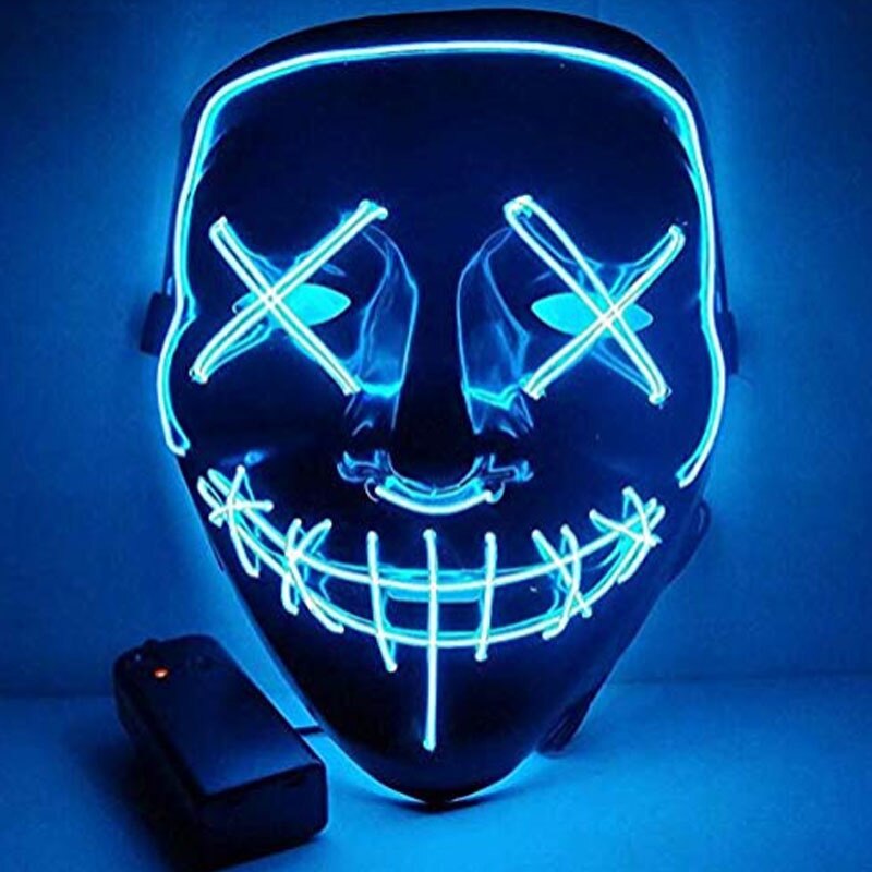 Party mask dance party KTV AA battery powered led mask party supplies Cold light mask with black background: G