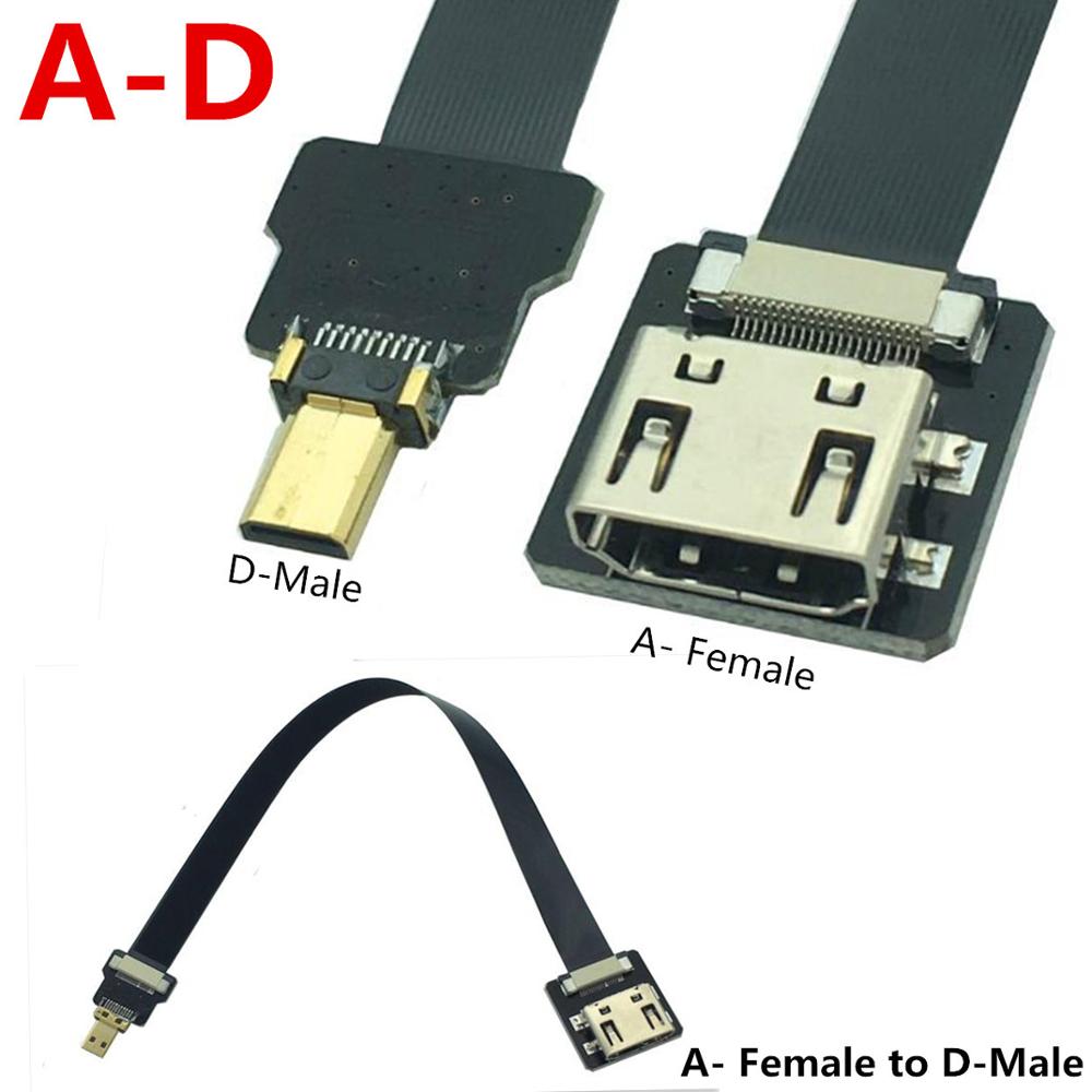 FPV Aerial Kabel PTZ FPV HDMI A-D Standard HDM ICH Flexible Kabel 5 cm-100 cm: A4D2 / 80cm