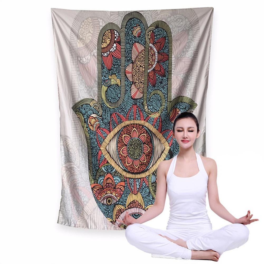 Stijlvolle Art Hamsa Fatima Hand Muur Opknoping Yoga Tapijt Slaapkamer Picknick Deken