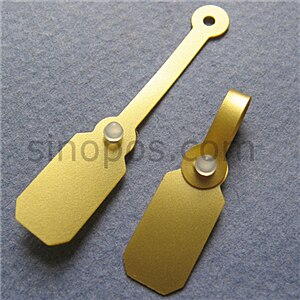 Goud Jewelries Prijskaartje, gouden PVC knop snap clip geschenkverpakkingen label plastic hangtag DIY vinyl fastener wedding ring tags: Paddle