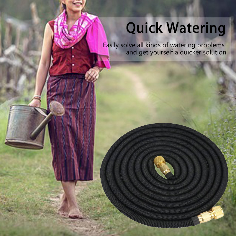 Extra Long High Elastic Retractable High Pressure Water Hose Car Wash Garden Watering Light Hose Cleaning Tool (5 - 15 M)