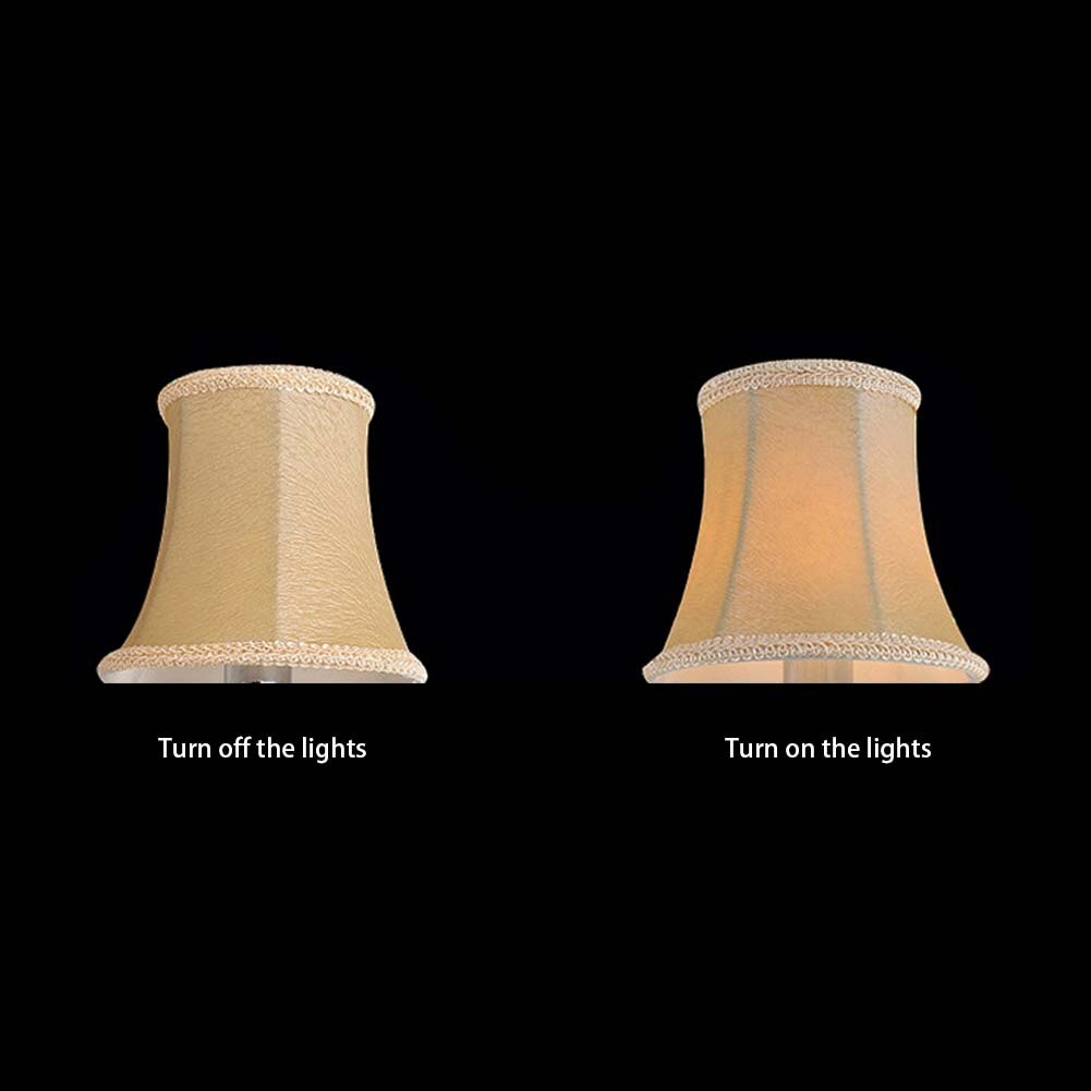 Lampshade Crystal Candle Chandelier Special Lamp Cover Exquisite Cloth Cover E14 Lamp Cover Cloth Shade 4 Patterns to Choose