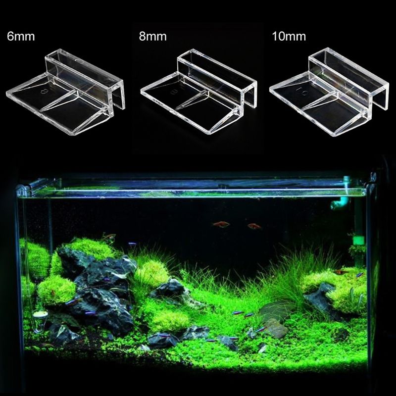 10 pz 6mm/8mm/10mm serbatoio di pesce clip acriliche supporto per coperchio coperchio acquario 95AA