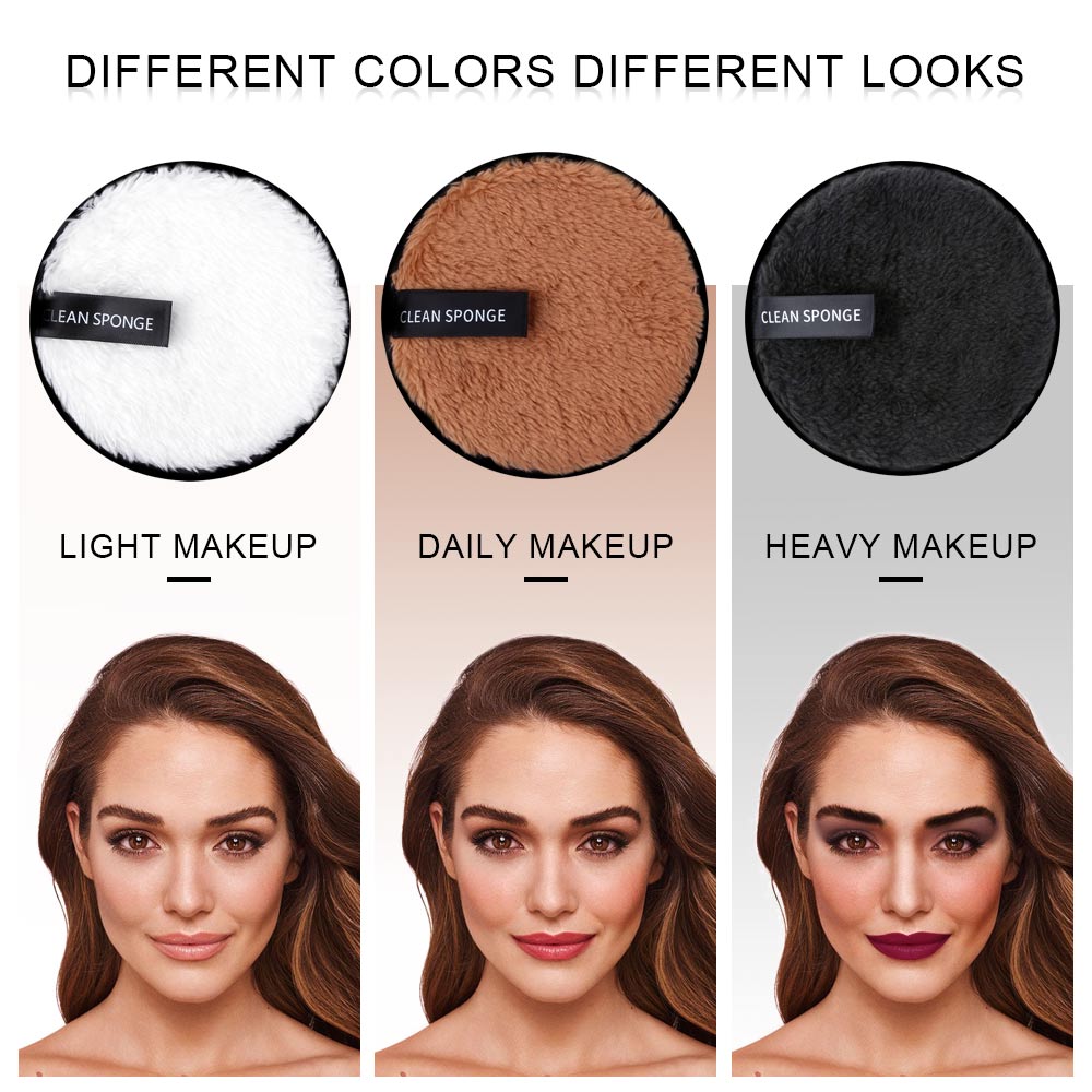 1/2Pcs Makeup Remover Pads Microfiber Cloth Pads Face Cleaning Washable Cotton Pad Reusable Makeup Remover Wipes Cosmetic Puff