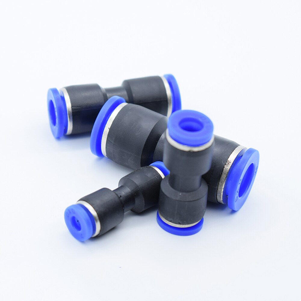 Pneumatiska kopplingar pu/pg rak koppling 4-16mm od slang reducerande 8-6mm plast tryck in snabbkoppling luftarmatur vvs