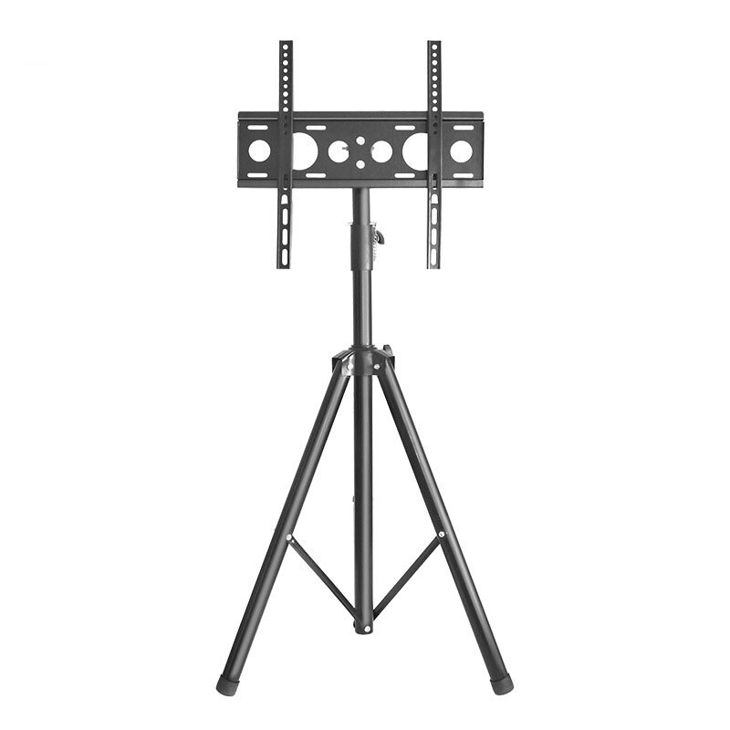 Black TV Tripod 26 to 55 inch LCD LED Flat Screen TV Display Floor Stand, Portable Height Adjustable TV cabinet