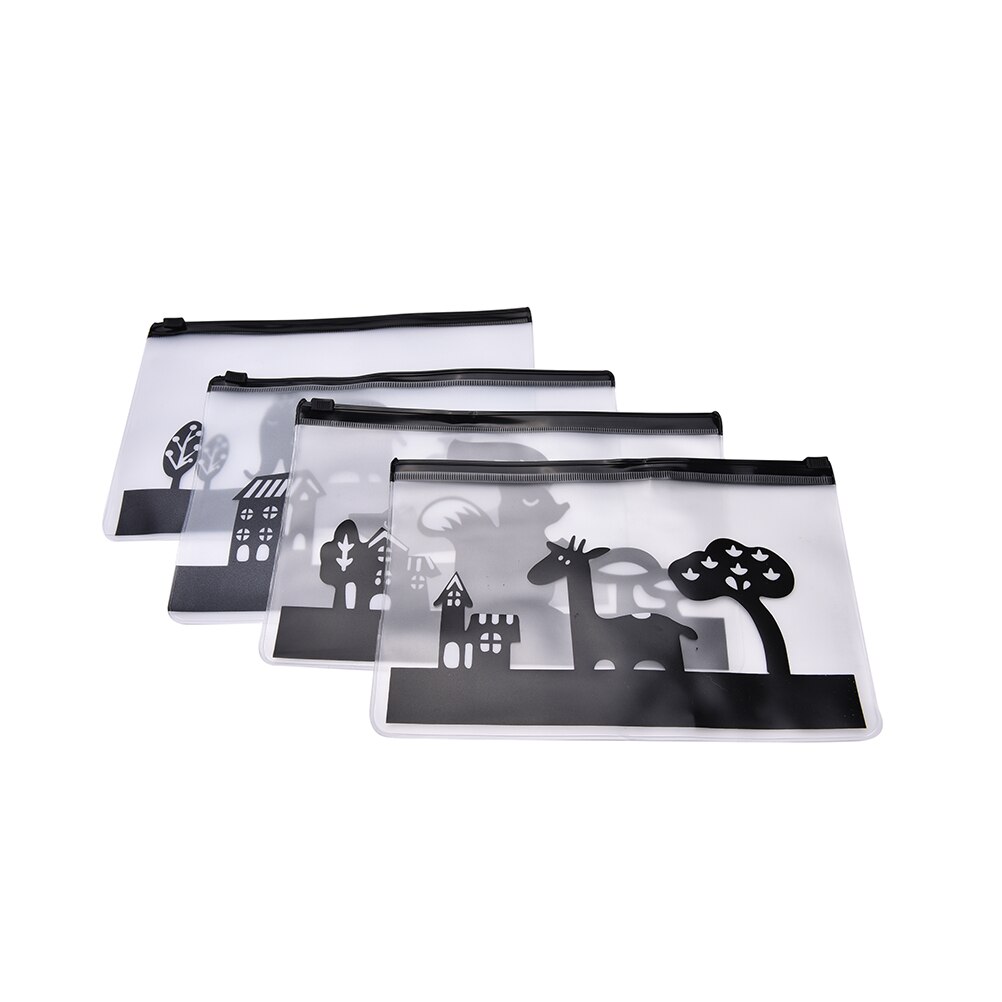 Doorzichtige schattige dieren pvc pennenzak etui opbergruimte schoolbenodigdheden creatieve schrijfwaren cosmetische koffer make-up telefoontas 4 kleuren