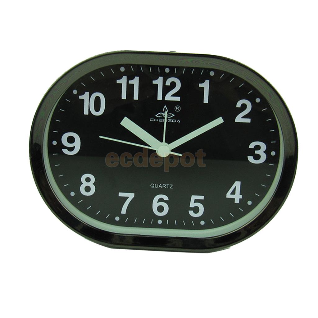 Mini Round Alarm Clock Desktop Table Bedside Clocks Kids Adults Travel Clock Decor Alarm Clocks Dial Number Round