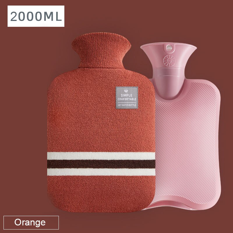 Water Vullen -Water Zak Voor Vrouwelijke Warme Buik Handen En Voeten Warm Water Zak Fles Warm Water zak Houden Op Handwarmer: Orange 2000ml