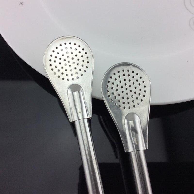 Cuchara de paja para beber de acero inoxidable 304, herramientas de Metal reutilizables con filtro para té, Yerba Mate, calabaza, calabaza, caballo