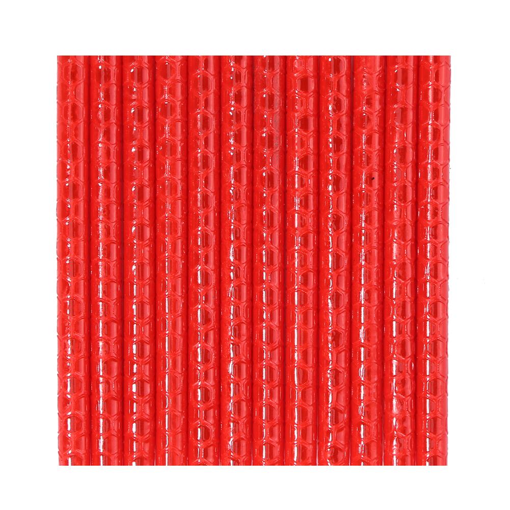 12pcs/set Bicycle Mountain Bike Riding Wheel Rim Spoke Clip Tube Warning Light Bike Strip Reflector Reflective Cycling Decor: Red
