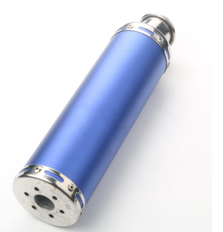 Scooter 88 X 300mm muffler exhaust pipe for ATU Level 100 50cc China GY6 139QMA 139QMB 4 stroke (ZS50QT) 4-stroke: Blue exhaust pipe