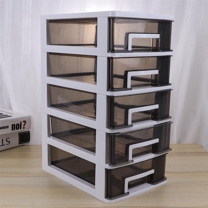 Boîte de rangement de bureau à 4 niveaux, tiroir en plastique, porte-documents et articles divers, armoire à cosmétiques, organisateur de maquillage de bureau