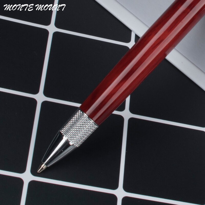 Stylo logo gravure MONTE monture rouge de luxe stylo à bille métal fournitures d'écriture stylos à bille