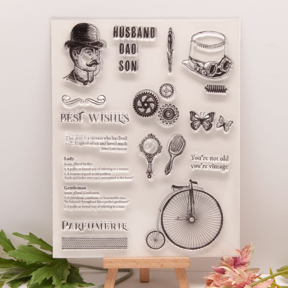 Rétro Transparent Klar Silikon Stempel/Dichtung für bricolage scrapbooking/foto album dékoratif klare stempel blätter