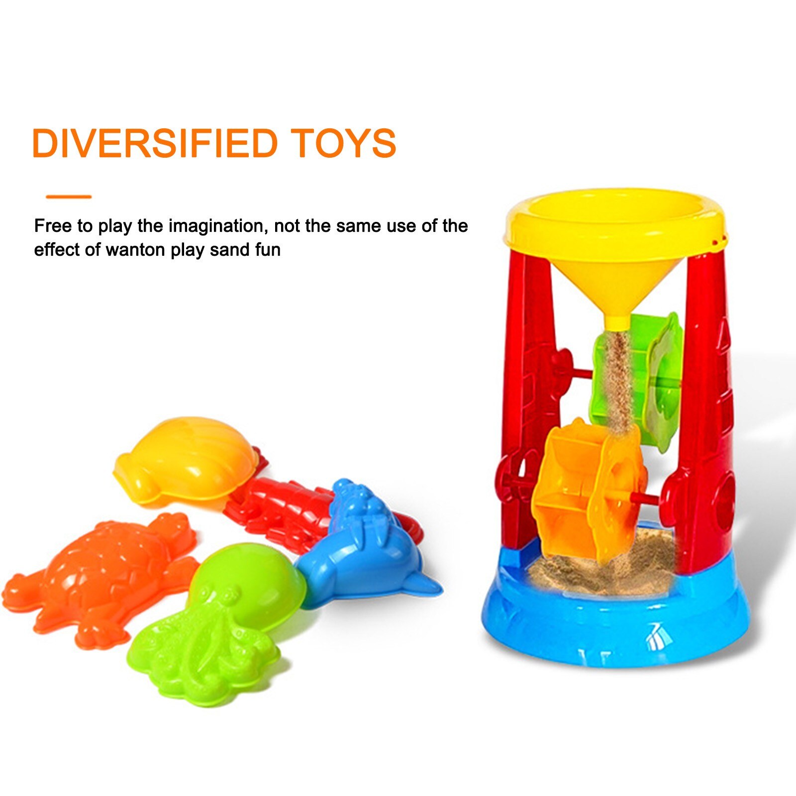 25pcs Beach Tools Set Sand Playing Toys Kids Fun Water Beach Seaside Tools Beach Sand toys Sandglass Shovel Tool Детские