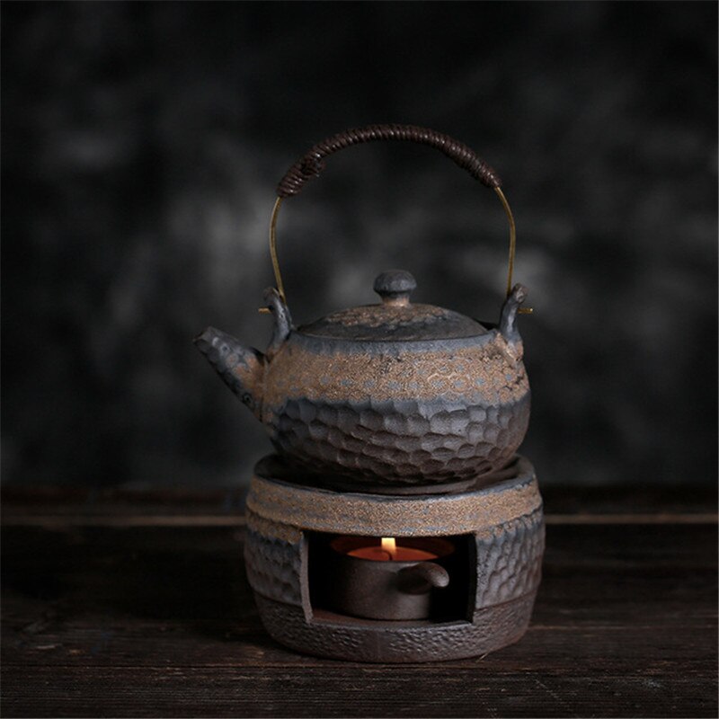 Japanse Steengoed Handgemaakte Theepot Warmer Keramische Retro Thee Warmer Kaars Houder Waterkoker Houder Thee Fornuis Kung Fu Theepot: B