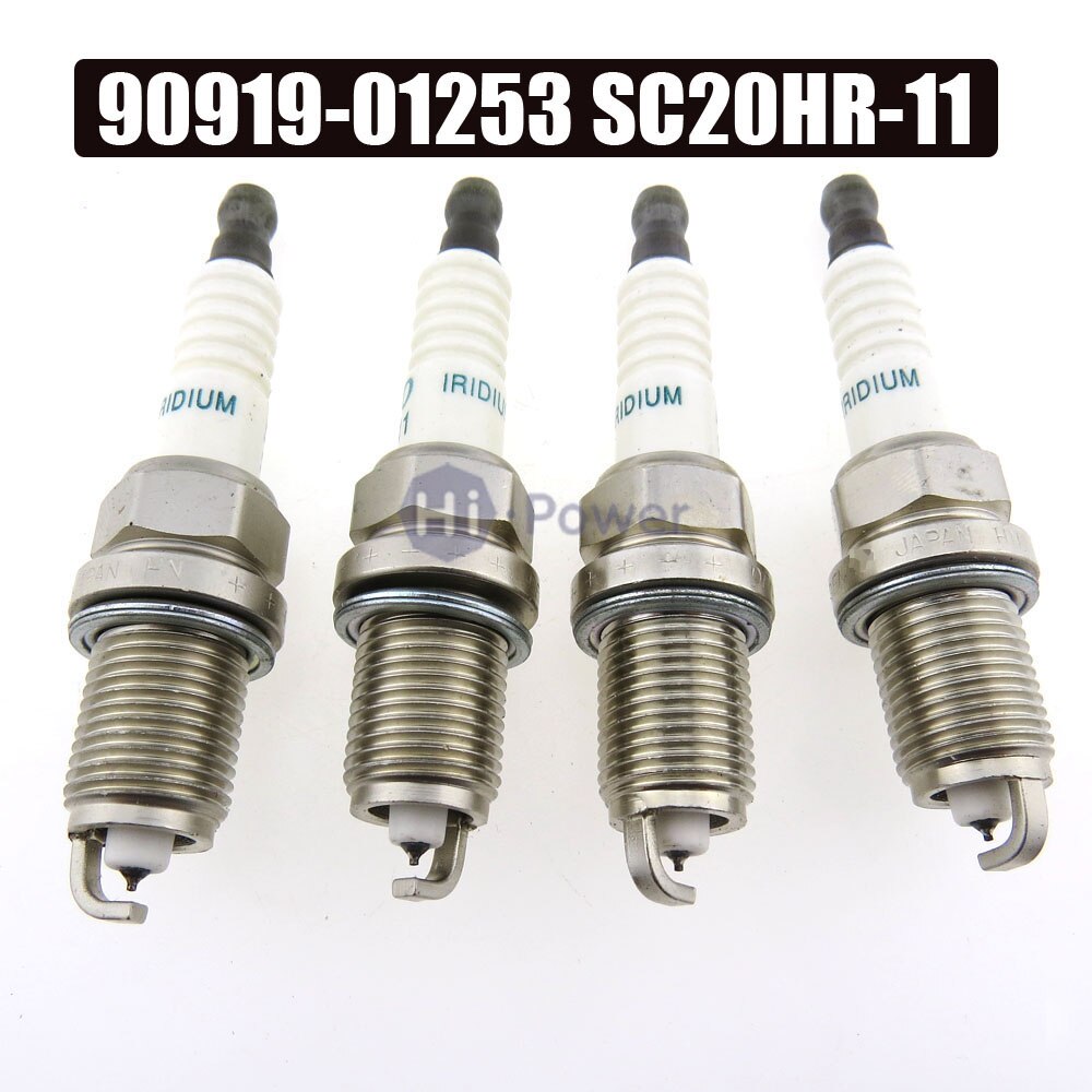 4 stk / parti 90919-01253 sc20hr-11 bil iridium tændrør japan til toyota prius scion lexus  sc20 hr 11 9091901253 90919 01253