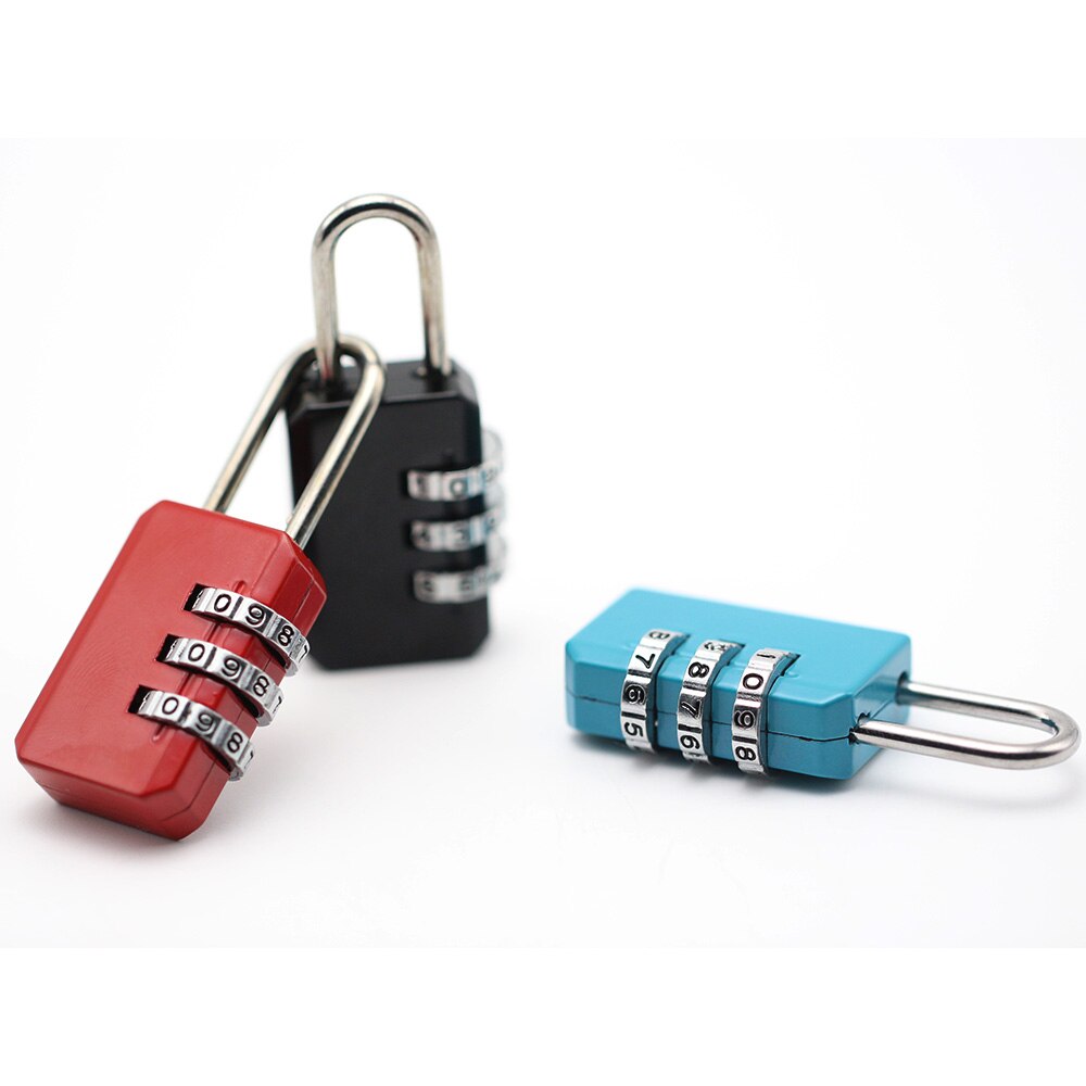 Resettable 3 Dial Digit Combination Suitcase Luggage Password Code Lock Padlock Travel Bags Security Lock Girl Like