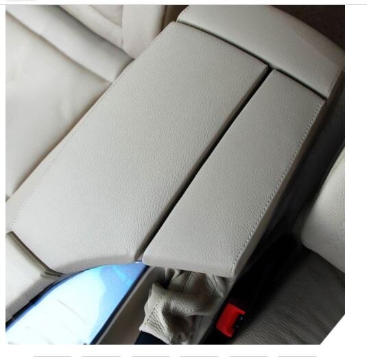 EIDRAN-Tapa de apoyabrazos L/RHD, reposabrazos central, cubierta de cuero, Protector para BMW 5 Series E60 2004 2005 2006 2007: grey LHD