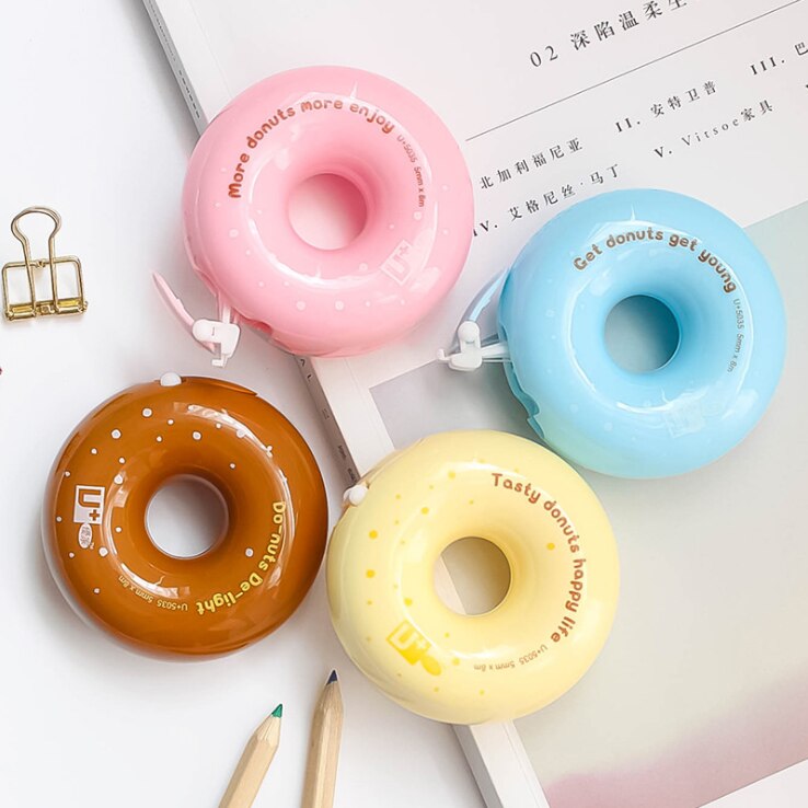 1 Pcs Leuke Kawaii Lytwtw 'S Mooie Kawaii Donuts Correctie Tape Briefpapier Kantoor Schoolbenodigdheden Corrector Hulpmiddel Zoete