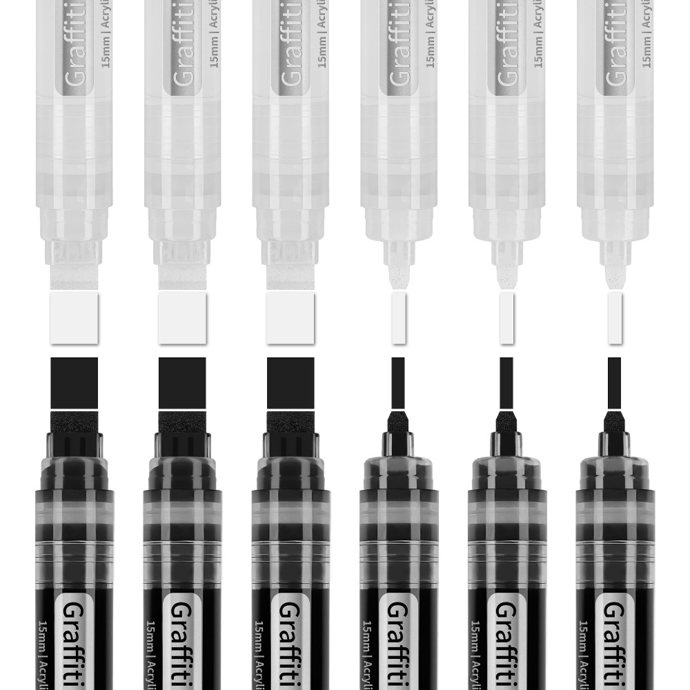 Marker 15 mm brede punt grote acrylverfpennen voor het tekenen van doe-het-zelf