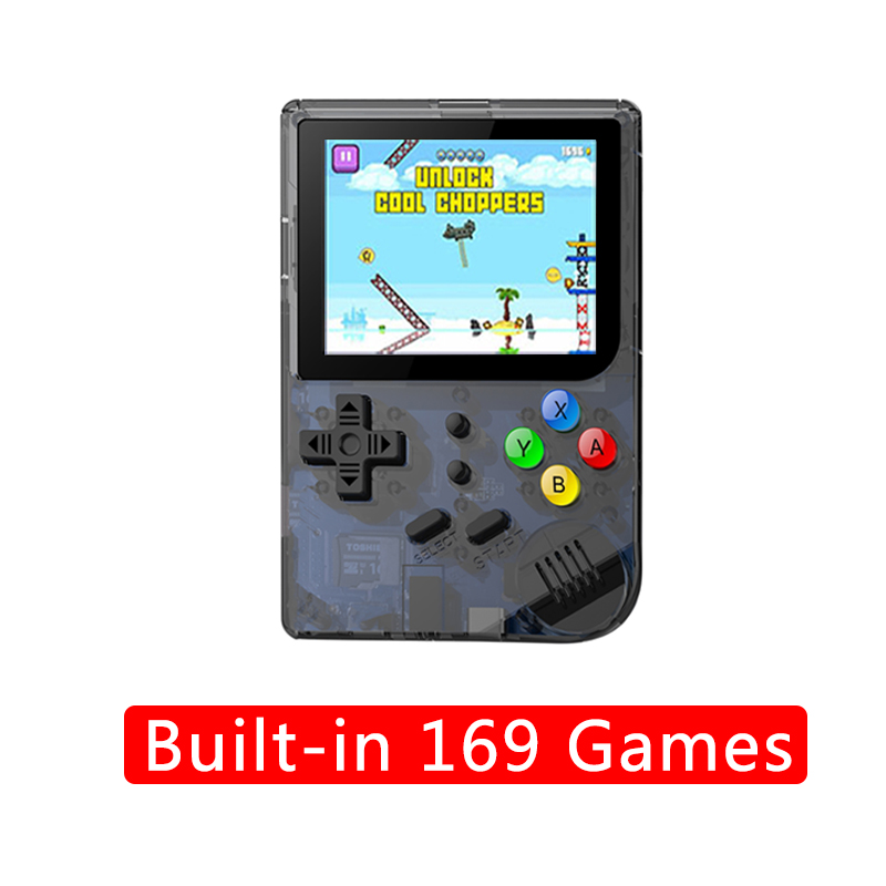 Juego Retro ANBERNIC RG99 99 videojuegos mando de juegos integrado en 169 juegos clásicos para niños jugadores nostálgicos para niños: Black transparent