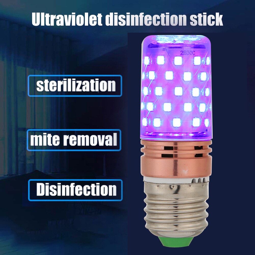 E27 LED UVC Sterilize Germicidal Corn Lamp Remote Control Kill mold Dust Ultraviolet Disinfection Light Bulb with Base Holde