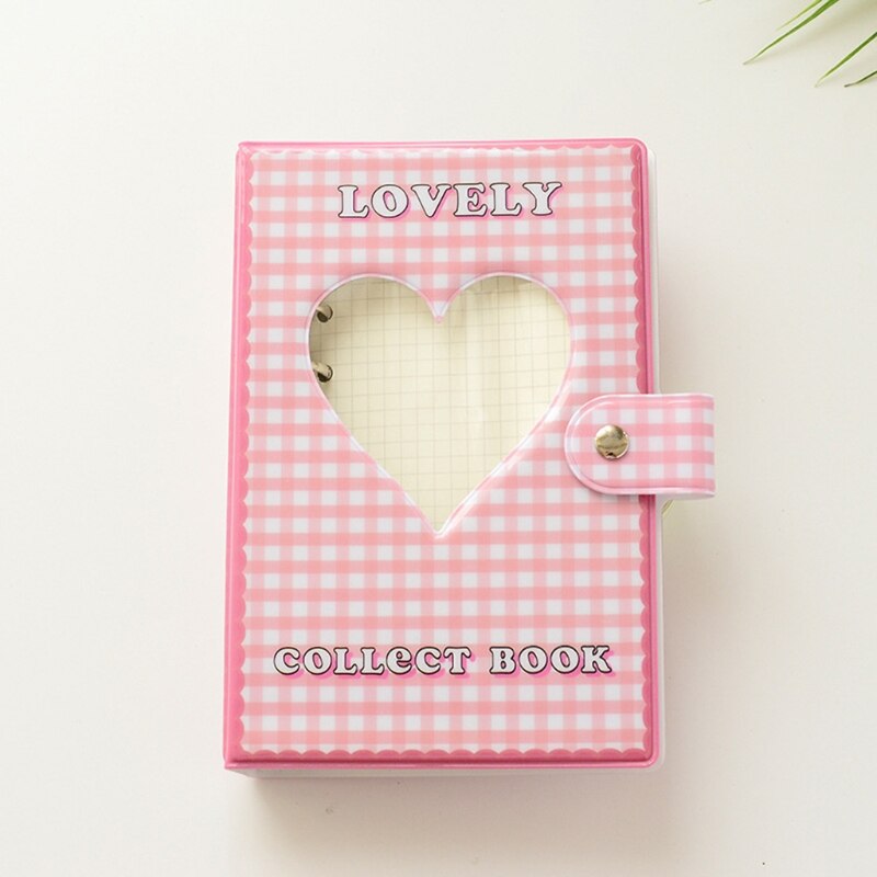 T84E Hollow Heart Shape Flower 3" Photo Album Portable Wedding Photo Memory Books Horizontal and Vertical Family Photo Scrapbook