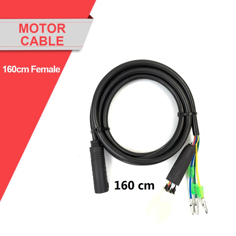 Ebike Conversion Cable 9 Pin Julet Wheel Hub Motor Waterproof Cable for Electric Bicycle Accessories: 160cm Female
