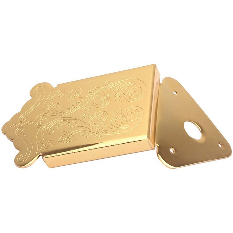 1Pcs Golden Mandolin Tailpiece Bridge with Mounting Screw for Guitar Mandolin Suit for Mandolin 8/10/12 Loop-End Strings 3-6 Str
