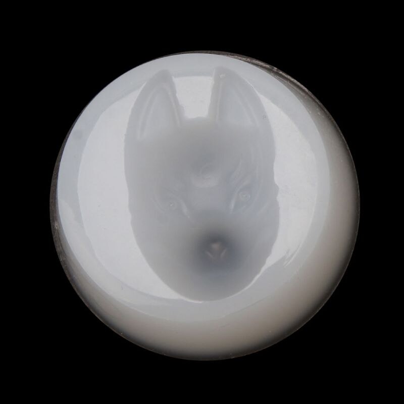 DIY, Molde de resina de silicona para mascarilla de zorros flexibles, accesorios de fabricación de joyería, molde de arcilla polimérica para álbumes de recortes de resina: A